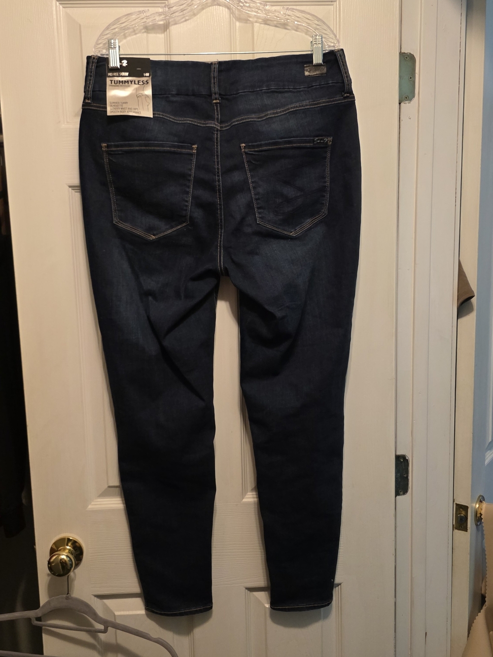 Seven7 Dark Blue Tummyless Skinny Jeans, Sz 14, NWT - Picture 6 of 6